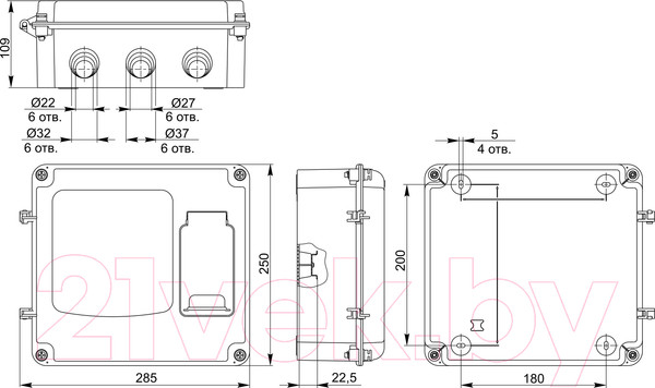 Изображение товара Бокс пластиковый IEK MSP1-N-03-55