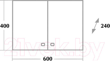 Изображение товара Шкаф для ванной Onika Нива 40x60 (306002)