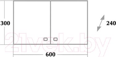 Изображение товара Шкаф для ванной Onika Нива 30x60 (306001)