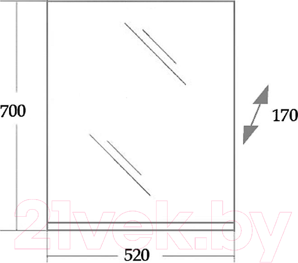 Изображение товара Комплект мебели для ванной Onika Эко 52 3в1 (105205)