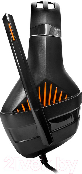 Изображение товара Наушники-гарнитура Crown CMGH-2003 (черный/оранжевый)