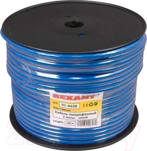Изображение товара Кабель Rexant 2х0.25 / 01-6028 (100м, синий)