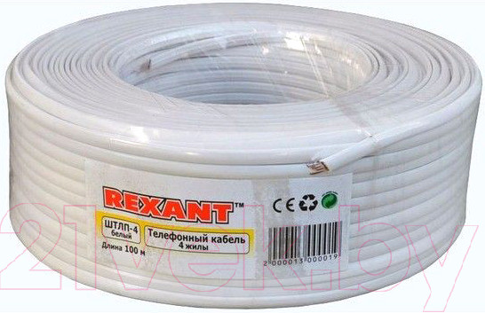 Изображение товара Кабель Rexant CCA ШТЛП-4 / 01-5101-3 (100м, белый)