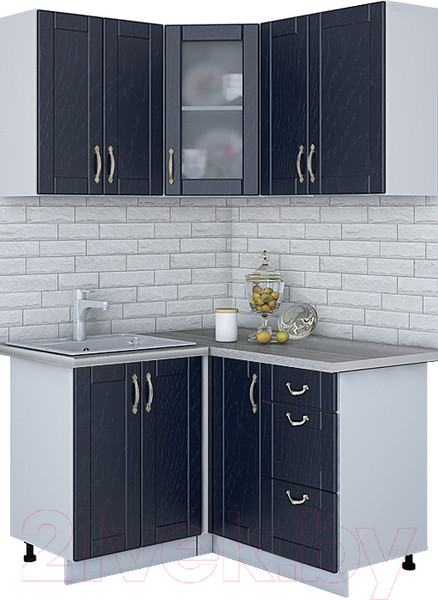 Изображение товара Кухонный гарнитур Интерлиния Мила Крафт 1.2x1.3 (дуб королевский)