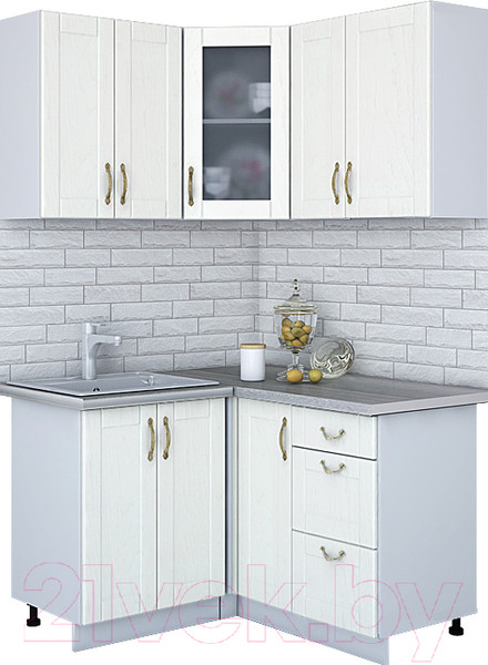 Изображение товара Кухонный гарнитур Интерлиния Мила Крафт 1.2x1.3 (дуб полярный)