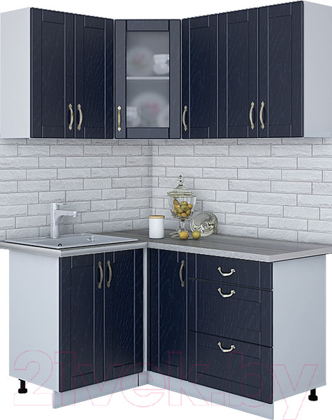 Изображение товара Кухонный гарнитур Интерлиния Мила Крафт 1.2x1.5 (дуб королевский)