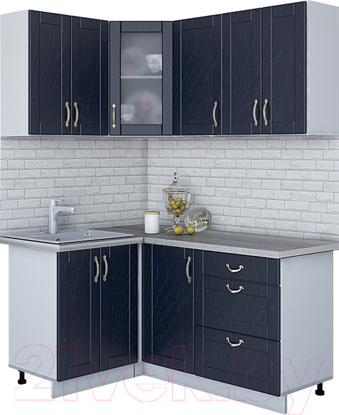 Изображение товара Кухонный гарнитур Интерлиния Мила Крафт 1.2x1.6 (дуб королевский)