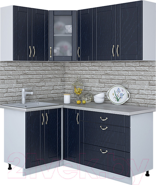 Изображение товара Кухонный гарнитур Интерлиния Мила Крафт 1.2x1.7 (дуб королевский)