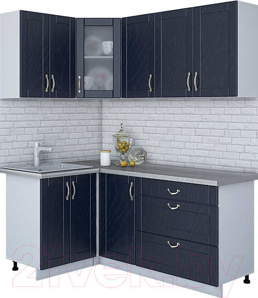 Изображение товара Кухонный гарнитур Интерлиния Мила Крафт 1.2x1.8 (дуб королевский)