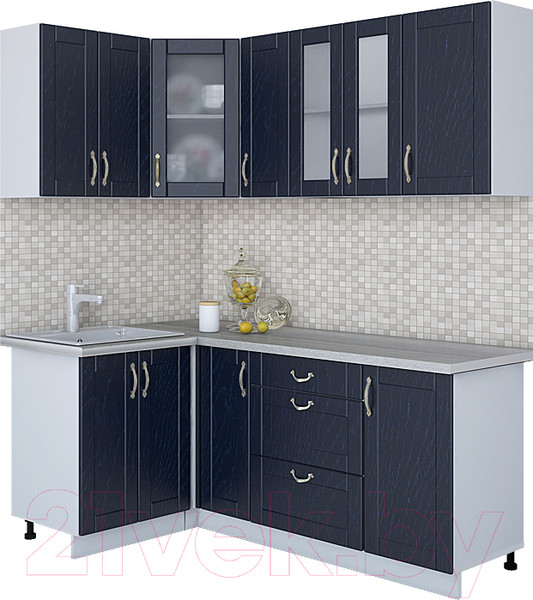 Изображение товара Кухонный гарнитур Интерлиния Мила Крафт 1.2x1.9 (дуб королевский)