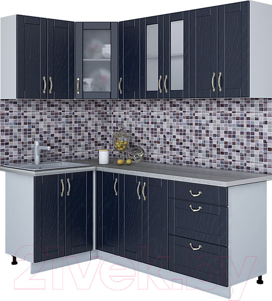 Изображение товара Кухонный гарнитур Интерлиния Мила Крафт 1.2x2.1 (дуб королевский)