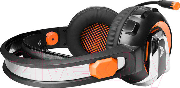 Изображение товара Наушники-гарнитура Crown CMGH-3003 (черный/оранжевый)