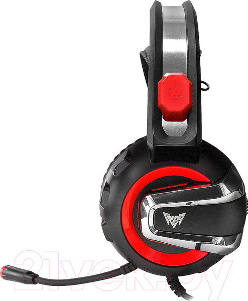 Изображение товара Наушники-гарнитура Crown CMGH-3100 (черный/красный)