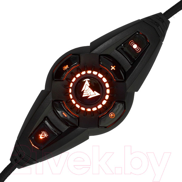 Изображение товара Наушники-гарнитура Crown CMGH-3103 (черный/оранжевый)