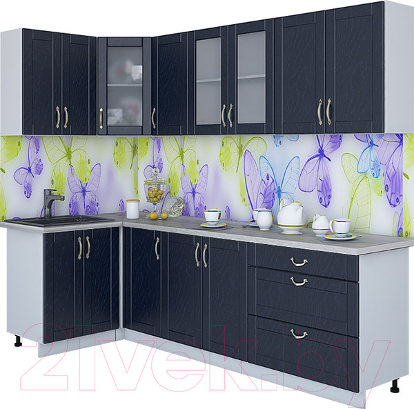 Изображение товара Кухонный гарнитур Интерлиния Мила Крафт 1.2x2.6 (дуб королевский)