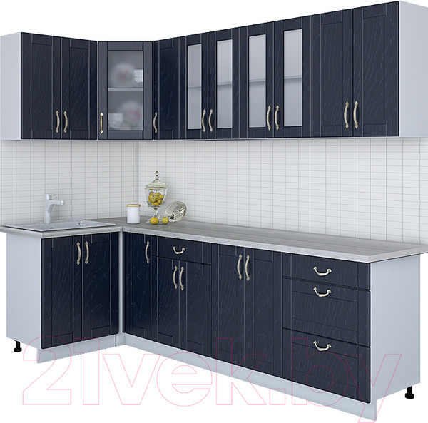 Изображение товара Кухонный гарнитур Интерлиния Мила Крафт 1.2x2.7 (дуб королевский)