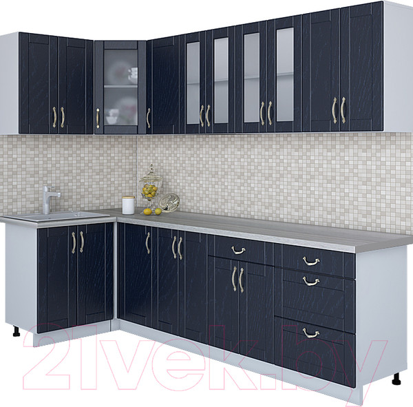 Изображение товара Кухонный гарнитур Интерлиния Мила Крафт 1.2x2.8 (дуб королевский)