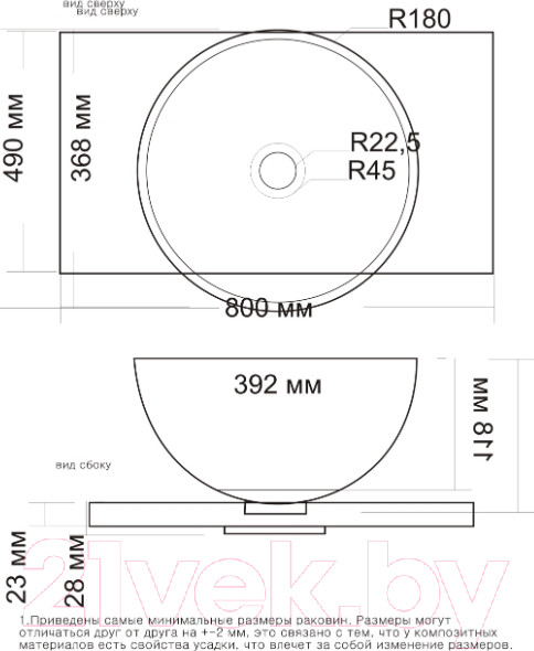 Изображение товара Умывальник ANDREA Beauty 40 / 4680028070214