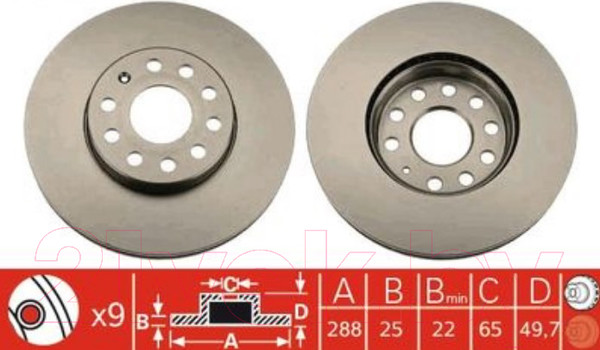 Изображение товара Тормозной диск TRW DF4295