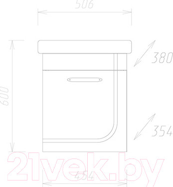 Изображение товара Тумба под умывальник Onika Ирис 50.01 (105018)