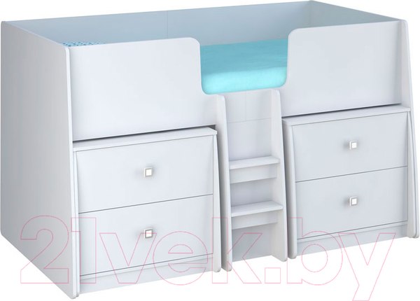 Изображение товара Комод Polini Kids Simple 4100 с 2 ящиками (белый)