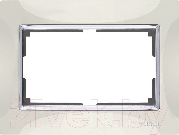 Изображение товара Рамка для выключателей и розеток Werkel WL03-Frame-01-DBL / a033482 (слоновая кость)