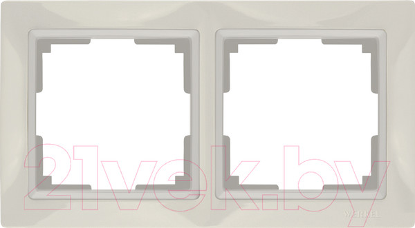 Изображение товара Рамка для выключателей и розеток Werkel Basic WL03-Frame-02 / a036631 (слоновая кость)