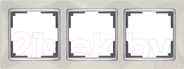 Изображение товара Рамка для выключателей и розеток Werkel WL03-Frame-03 / a028902 (слоновая кость)