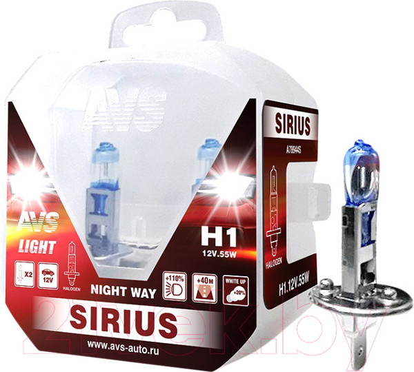 Изображение товара Комплект автомобильных ламп AVS Sirius Night Way A78944S (2шт)