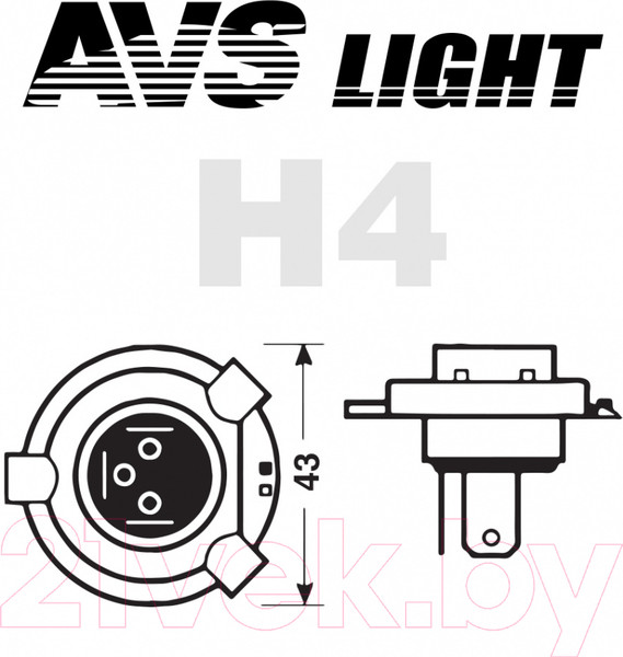 Изображение товара Комплект автомобильных ламп AVS Sirius Night Way A78949S (2шт)