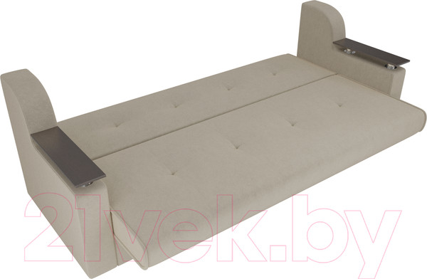 Изображение товара Диван Лига Диванов Сенатор / 100614 (микровельвет, бежевый)