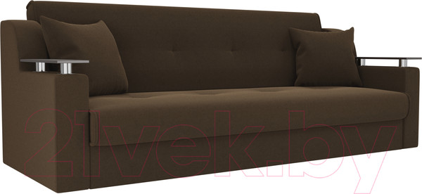 Изображение товара Диван Лига Диванов Сенатор / 100617 (микровельвет, коричневый)