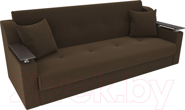 Изображение товара Диван Лига Диванов Сенатор / 100617 (микровельвет, коричневый)