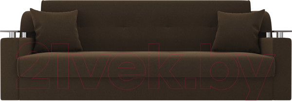 Изображение товара Диван Лига Диванов Сенатор / 100617 (микровельвет, коричневый)