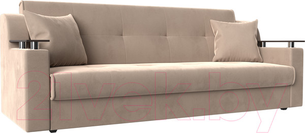 Изображение товара Диван Лига Диванов Сенатор / 100619 (велюр MR, бежевый)