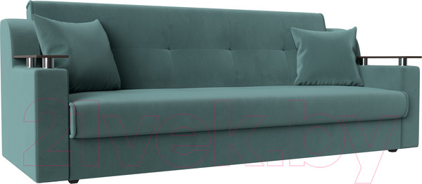 Изображение товара Диван Лига Диванов Сенатор / 100620 (велюр MR, бирюзовый)
