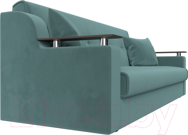Изображение товара Диван Лига Диванов Сенатор / 100620 (велюр MR, бирюзовый)