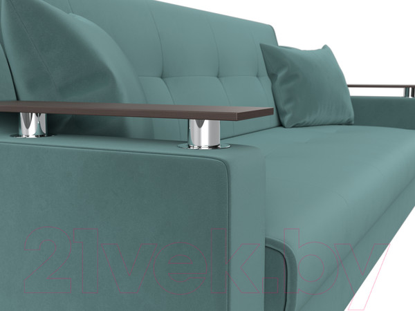 Изображение товара Диван Лига Диванов Сенатор / 100620 (велюр MR, бирюзовый)