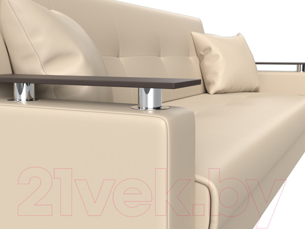Изображение товара Диван Лига Диванов Сенатор / 100629 (экокожа, бежевый)