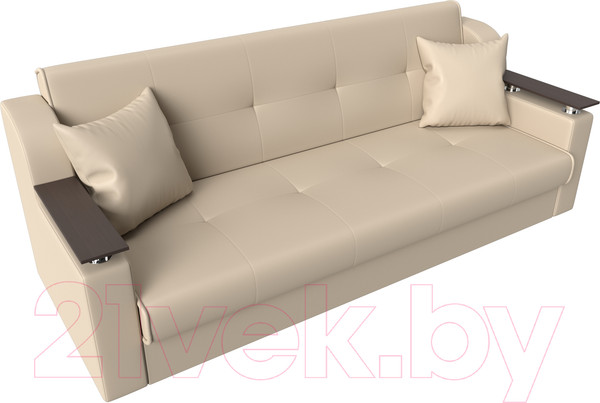 Изображение товара Диван Лига Диванов Сенатор / 100629 (экокожа, бежевый)