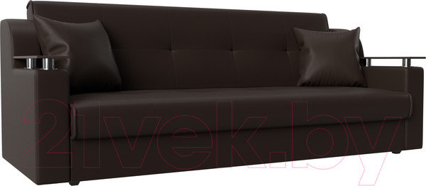 Изображение товара Диван Лига Диванов Сенатор / 100631 (экокожа, коричневый)