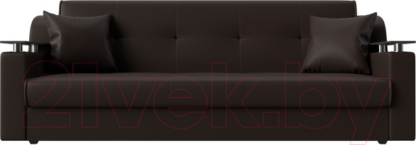 Изображение товара Диван Лига Диванов Сенатор / 100631 (экокожа, коричневый)