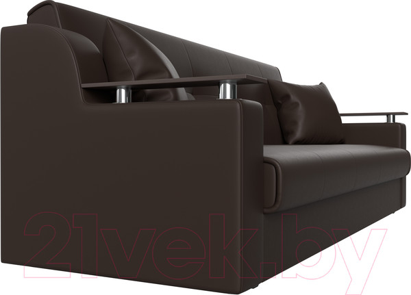 Изображение товара Диван Лига Диванов Сенатор / 100631 (экокожа, коричневый)