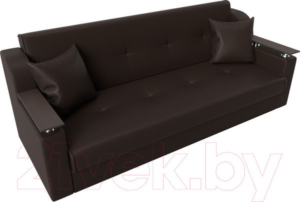 Изображение товара Диван Лига Диванов Сенатор / 100631 (экокожа, коричневый)