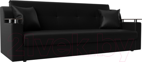 Изображение товара Диван Лига Диванов Сенатор / 100632 (экокожа, черный)
