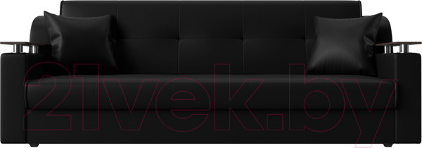 Изображение товара Диван Лига Диванов Сенатор / 100632 (экокожа, черный)