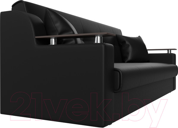 Изображение товара Диван Лига Диванов Сенатор / 100632 (экокожа, черный)