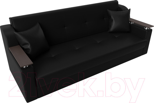 Изображение товара Диван Лига Диванов Сенатор / 100632 (экокожа, черный)
