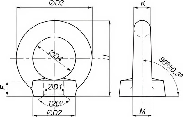 Изображение товара Гайка ЕКТ М10 DIN582 / CV012649 (10шт)