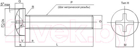 Изображение товара Винт ЕКТ С полуцилиндрической головкой Ph 5x50 DIN7985 прочн. 4.8 / 21482 (200шт, оцинкованный)